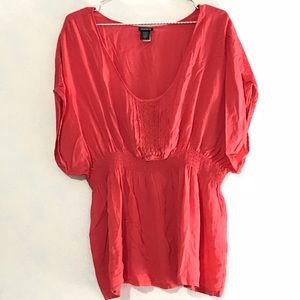 Stretchy coral top from Torrid NWOT